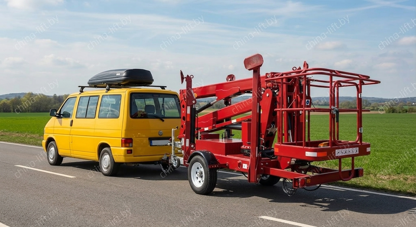 Прицепной подъемник буксирует вольскваген т4 в краснодар